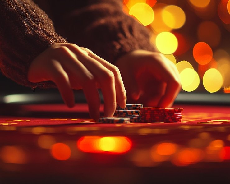 Studio live Lightning Roulette 7svip dengan dealer, roda roulette, dan papan hasil permainan yang jelas terlihat